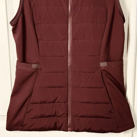 Lululemon Womens Vest Down For It All Goose Down Vest Size 8 D.Red 700 Fill $148 - Picture 6 of 13